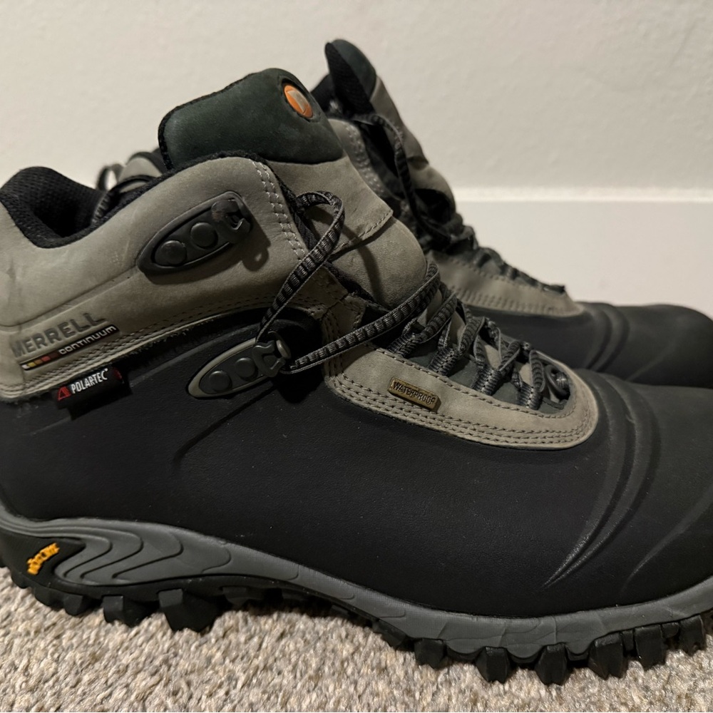 Merrell Black and Gray Men's Rain & Snow Boots